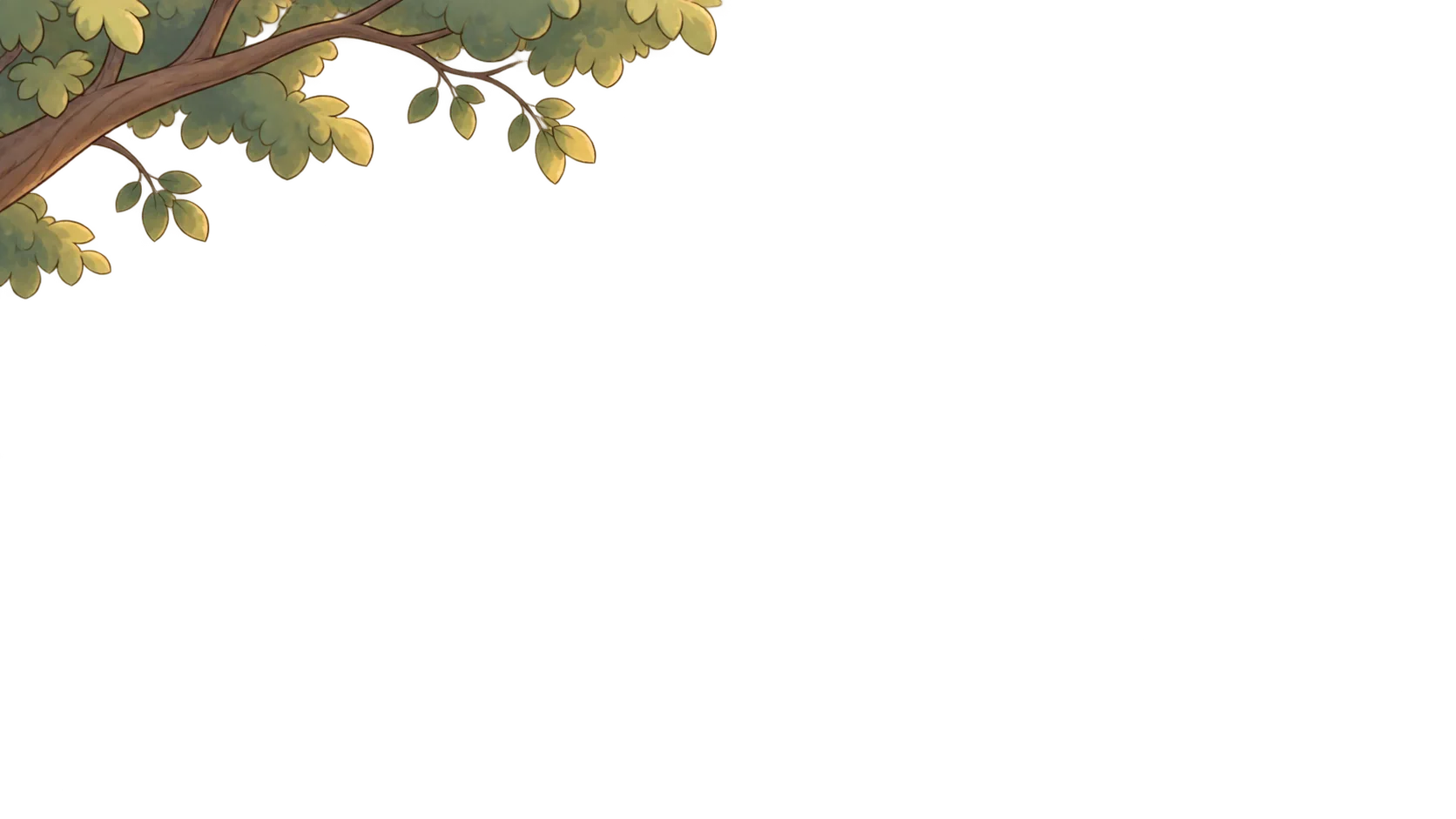 Overhanging tree branch